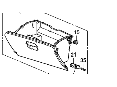 Honda 77500-TK6-A03ZA Box Assembly, Glove (Graphite Black)