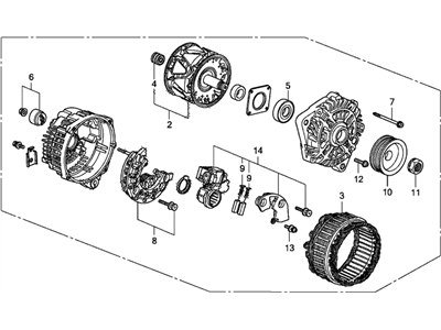 2013 Honda Fit Alternator - 31100-RB0-004