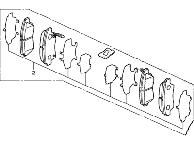 Honda 45022-TF2-J00 Pad Set, Front