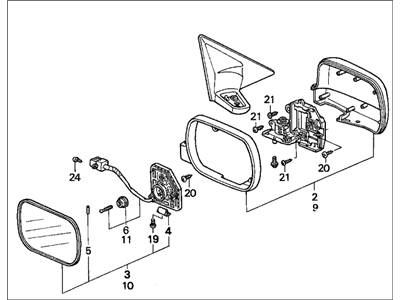 1995 Honda Accord Car Mirror - 76200-SV5-A05ZF