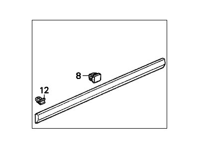 Honda 75322-SV4-V51ZC Protector, L. FR. Door *NH538* (FROST WHITE)