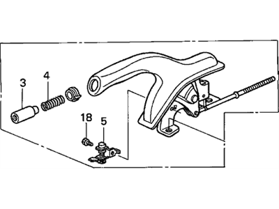 Honda 47105-SV4-010ZB Lever Assy., Parking Brake *NH178L* (EXCEL CHARCOAL)