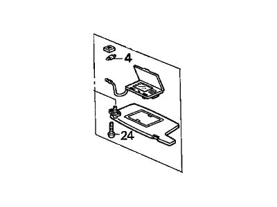 Honda 83230-SM1-A22ZD Sunvisor Assembly, Passenger Side (Smooth Beige)