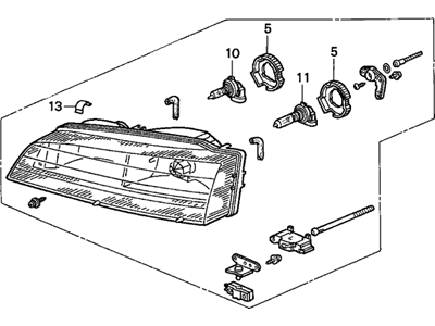 Honda 33103-SV4-A01 Headlight Unit, Passenger Side