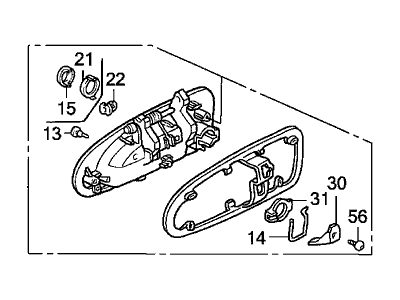 Honda 04727-SV1-A01ZF Handle Set, L. FR. Door (Outer) *NH577P* (NIGHTSHADE GRAY PEARL)