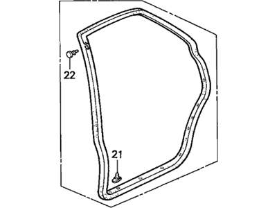 Honda 72850-SV1-003 Weatherstrip, L. RR. Door