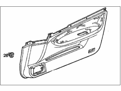 Honda 83552-SV4-306ZB Base, L. FR. Door (Lower) *NH178L* (EXCEL CHARCOAL)