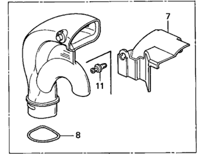 Honda 17243-P0A-000 Tube B, Air Inlet