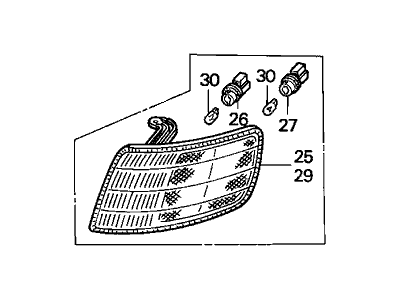 Honda 34350-SV4-A02 Light Assembly, Left Front Position &Side Marker