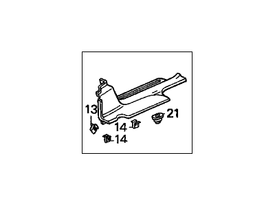 Honda 84261-SV4-A00ZB Garnish, L. RR. Side *NH178L* (EXCEL CHARCOAL)