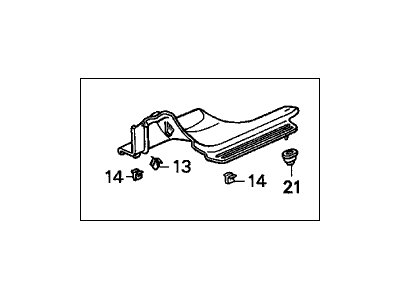 Honda 84211-SV4-A00ZB Garnish, R. RR. Side *NH178L* (EXCEL CHARCOAL)