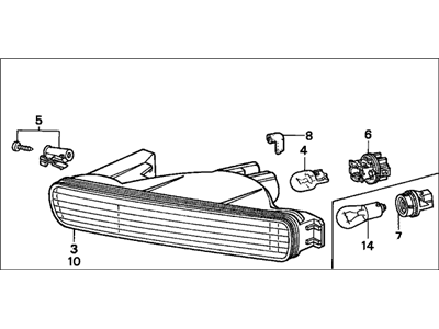 Honda 33350-SV4-A01 Light Assy., L. FR. Turn