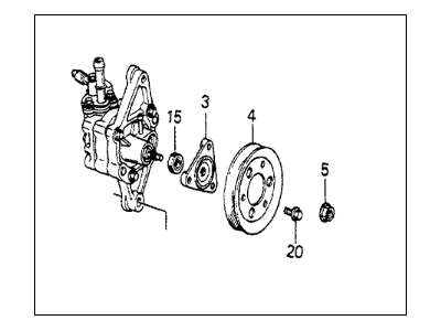 1981 Honda Prelude Power Steering Pump - 56100-PB3-674