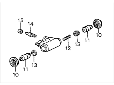 Honda 43300-692-003 Cylinder Assembly, Right Rear Wheel