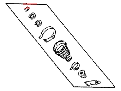 Honda 44017-SB2-A00 Cv Boot Set, Inboard