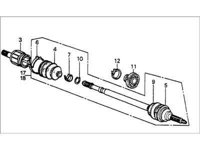 1982 Honda Prelude Axle Shaft - 44305-692-671