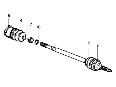 1982 Honda Prelude Axle Shaft - 44011-692-671