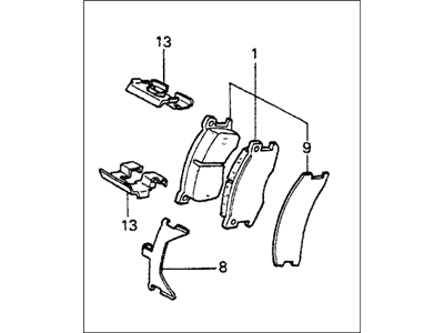 Honda Prelude Brake Pad Set - 064A5-692-670