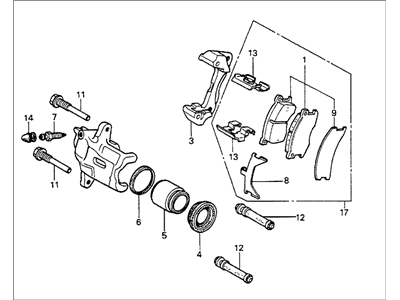 1982 Honda Prelude Brake Caliper - 45210-692-662