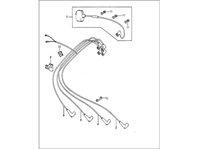 1981 Honda Prelude Spark Plug Wire - 32700-PB3-690