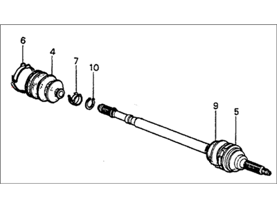 thumbnail interactive-video image 1 of APM Front CV Axle Set – 1992-1996 Honda Prelude Manual Transmission – Left & Right, With ABS, 3-Year Warranty 1 of 2