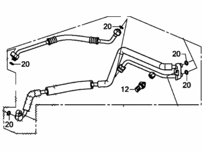 Honda 80320-TRV-A01 Pipe, Cond (Inner)
