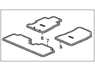 Honda 83600-S5D-A01ZA Floor Mat Set *NH361L* (CF GRAY)