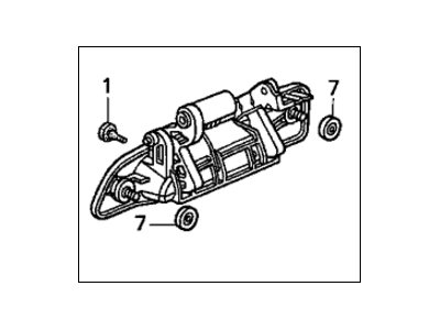 Honda 72680-S5A-J01ZX Handle Assembly, Left Rear Door (Outer) (Magnesium Metallic)