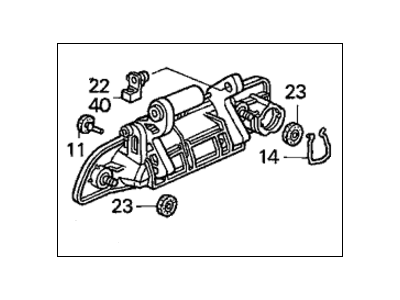 Honda 72140-S5A-J02YA Handle Assembly, Right Front Door (Outer) (Magnesium Metallic)