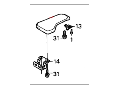 Honda 83450-S5A-L01ZD Armrest Assembly, Console (Ivory)