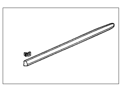 Honda 75303-S5A-G01ZE Protector, R. RR. Door *NH623M* (SATIN SILVER METALLIC)