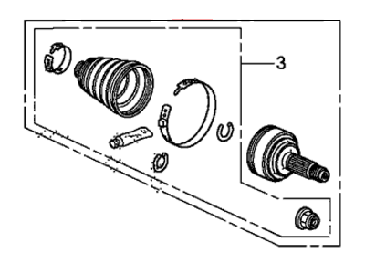 Honda 44014-T3V-A00 Joint Set, Outboard