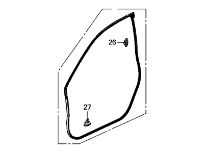 Honda 72310-T2A-A01 Weatherstrip,R FR Door