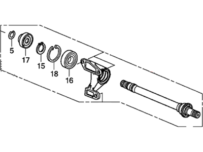 Honda Accord Hybrid Axle Shaft - 44500-T3V-000