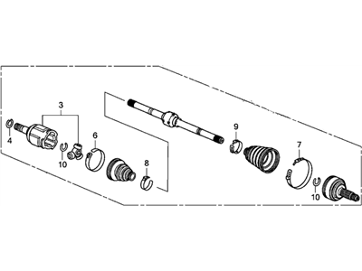 2014 Honda Accord Hybrid Axle Shaft - 44306-T3V-A01