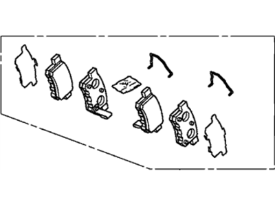 Honda 43022-TA0-A80 Set, Pad Rear