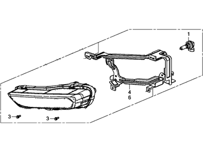 Honda 33900-T3V-A01 Foglight Assembly, Right Front