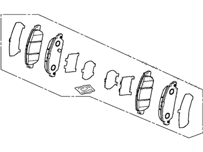 Honda 45022-T3V-A00 Pad Set, Front