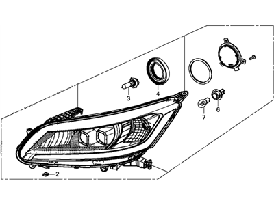 Honda 33100-T3V-A51 Headlight Assembly, Passenger Side