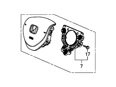 Honda 77810-TR6-A80ZA Module Assembly, Driver (Graphite Black)