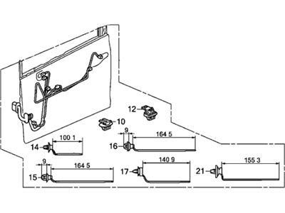 Honda 32752-TR2-A00 Wire Harness, Door (Passenger Side)