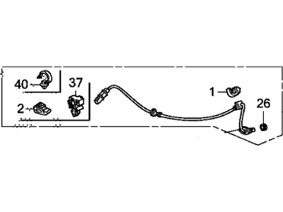 Honda 57475-TR3-A11 Sensor Assembly, Left Rear