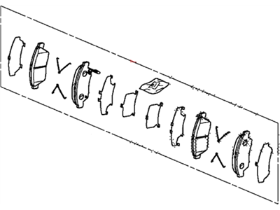 Honda 45022-TR2-A01 Pad Set, Front