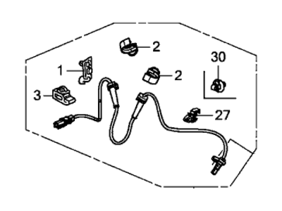 Honda 57450-TR3-A12 Sensorassy., Right Front