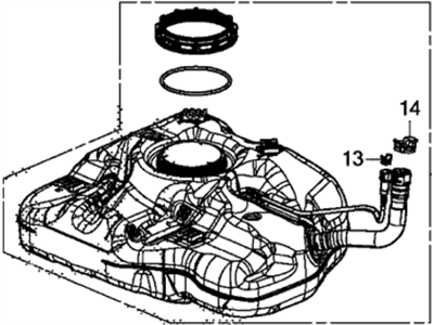 Honda 17044-TR0-L10 Tank Set, Fuel