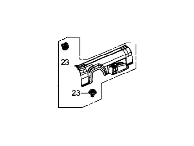 Honda 84251-TR3-A11ZA Garnish Assy., L. FR. Side (Inner) *NH167L* (GRAPHITE BLACK)