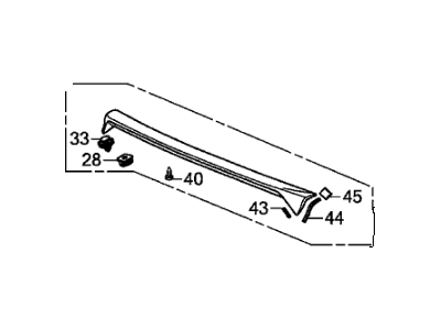 Honda 71700-TT1-A01ZC Spoiler Assembly, Trunk (Polished Metal Metallic)