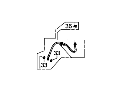 Honda 01464-TR0-A02 Hose Set, Right Front Brake