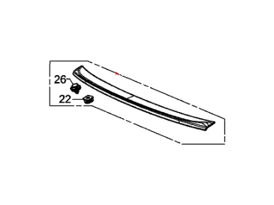 Honda 71700-TR2-A01ZD Spoiler Assembly, Trunk (Polished Metal Metallic)