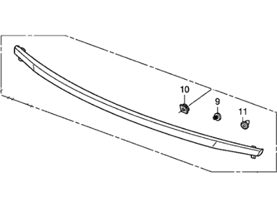 Honda 74890-TR6-A31 Garnish Assembly, Rear Lice